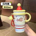 New arrival high-looking large-capacity cartoon handle ice insulation cup cute student straw cup coffee cup office cup