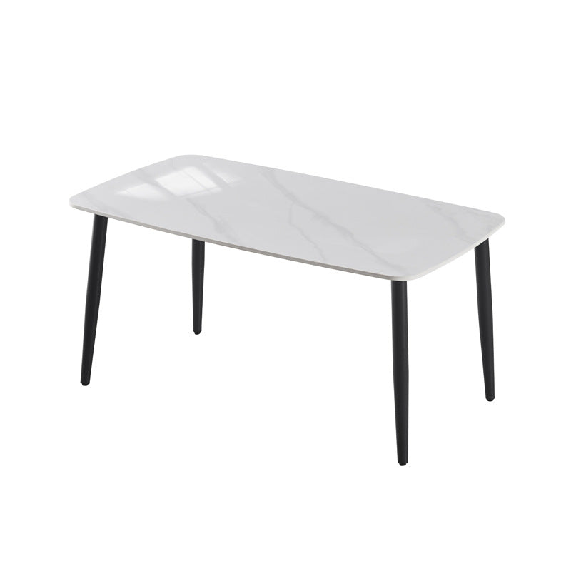 Rock slab dining table combination modern casual italian for home dining table small apartment rectangular simple dining table