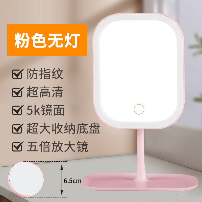 Led makeup mirror - portable desktop vanity mirror with light for students, dorms, and travel - compact and portable