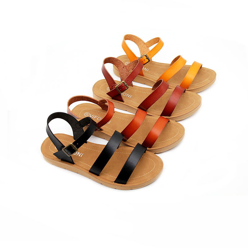 Chaozhou factory craft shoes flat-soled women's sandals non-slip hollow sandals spot wholesale Ladies sandals