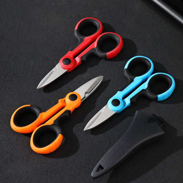 Electrical shears Thickened stainless steel Strong wire stripping Sawtooth scissors Portable household scissors Industrial super cost-effective wholesale