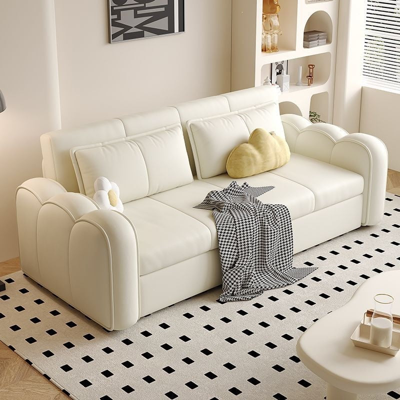 Sofa bed all-in-one dual-purpose small apartment multi-functional foldable living room cream foldable bedroom telescopic double sofa