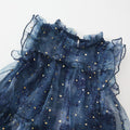 Girls' summer dress  new sequin tank dress baby girl chic mesh dress elegant trendy kids' dress