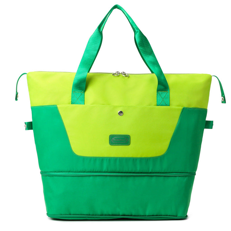 New travel bag, large-capacity wet and dry separation expansion duffel bag, women's sports swimming yoga fitness bag