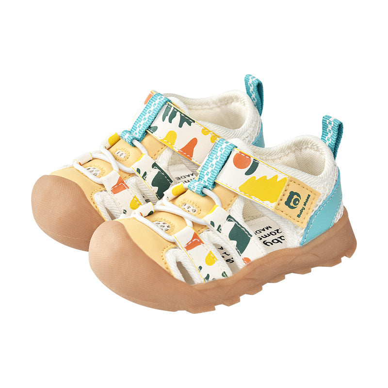 Newborn baby boys' first walker shoes summer sandals infant soft sole functional cartoon 1-3 years old baby shoes children's shoes