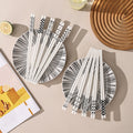 Nordic creative ceramic chopsticks - non-slip, anti-mold, high-temperature resistant set - home use, instagram-worthy, high-value tableware gift box