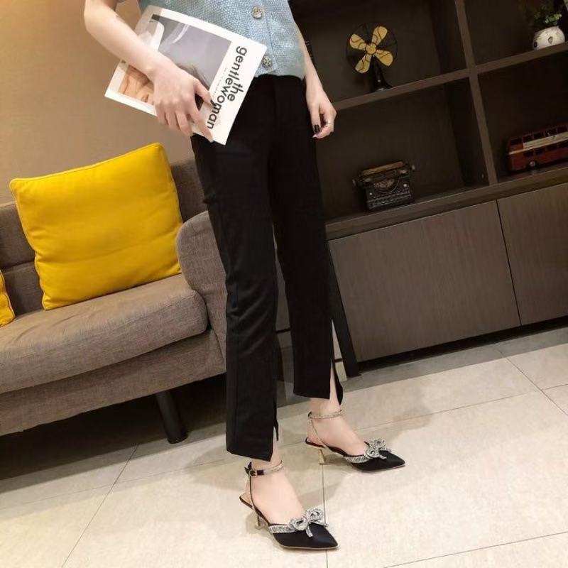 High-heeled sandals for women, thin heels, pointed toes, 2025 summer fashionnew arrival, toe-cap casual wine glass heels, one-word buckle strap sandals for women