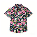 New summer retro hong kong style artsy relaxed fit hawaiian floral shirt - unisex, perfect for summer, children's day, and family matching outfits