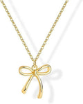 e-commerce amazon cute bow gold necklace factory direct sales