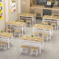 Dining table and chairs, commercial restaurant table and chair set, breakfast home use, minimalist rectangular snack bar table, cafeteria table