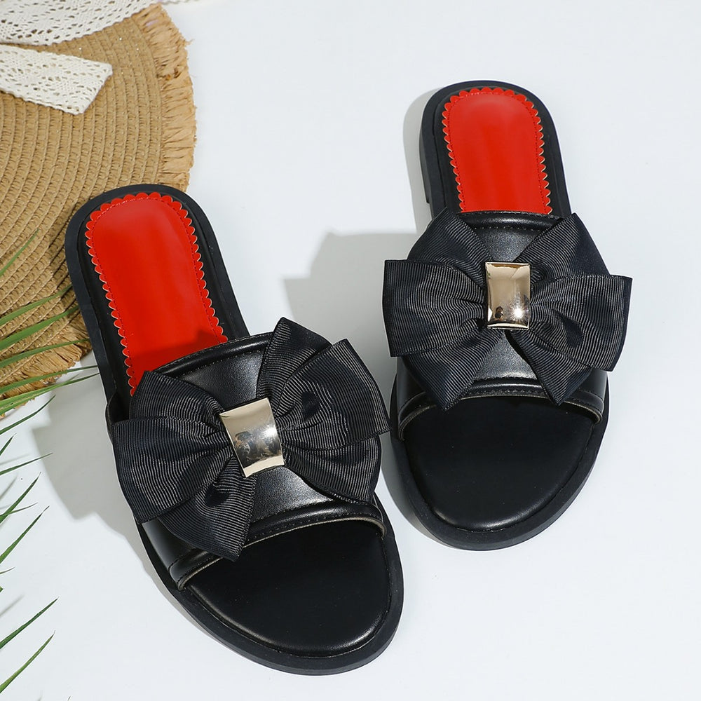 Xinshun xingwang summer soft leather new fairy fashion flats one-character 2025 slippers outwear easiest for match women's sandals