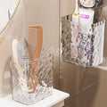 Comb storage rack bathroom sink razor suction cup hanging basket bathroom punch-free toothpaste toothbrush storage box