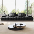Lawrence straight leather sofa italian normcore living room large apartment house designer black leather sofa