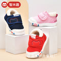 Baby cotton shoes for boys, ages 0-1 to 1-3 years, kids' winter fleece-lined thickened infant shoes, soft sole prewalker shoes for baby girls