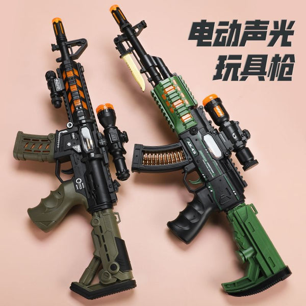 Children baby camouflage electric toy gun sound and light music children boy gun projection submachine gun 2-3-6 -8 years old 1