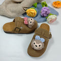 2025 fall/winter new collection: women's closed-toe mules - winter retro cute cartoon thick-soled birkenstock-style wholesale