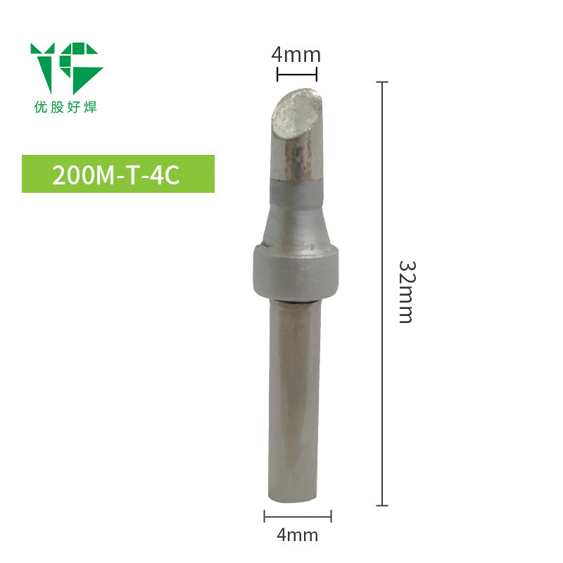 203H electric soldering iron head 90W high frequency welding table 200 Luo iron head pointed nozzle horseshoe K knife head welding table nozzle universal matte