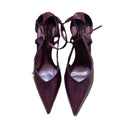 Za2024autum pointed toe burgundy high-heeled sandals thin heel back strap daily easiest for match whitening high-heeled sandals for women