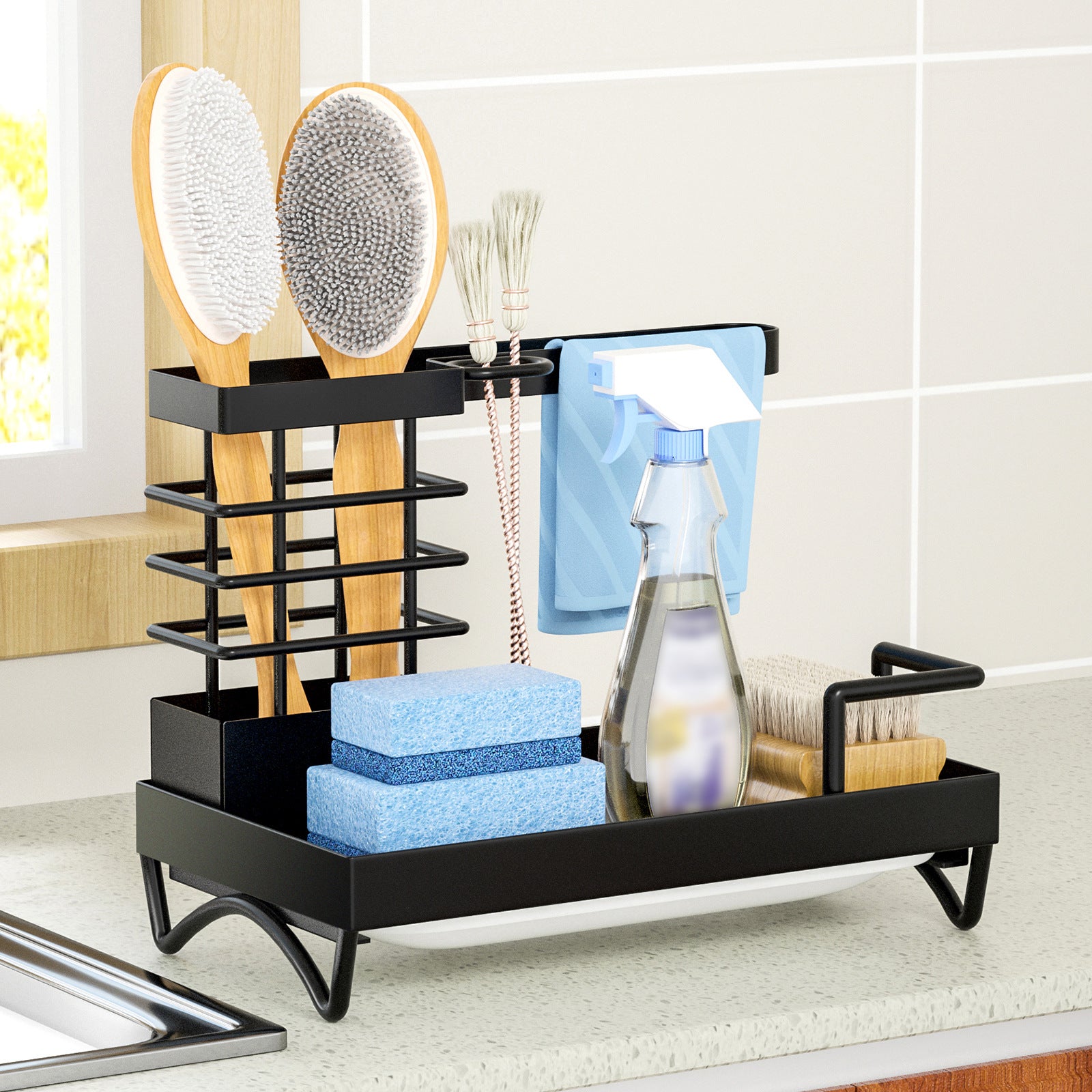 Rack Kitchen Shelf Faucet Dishcloth Drain Basket Supplies Sink Sponge Shelf Special Storage Rack