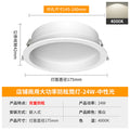 All white and super bright 6inch - upgraded anti-glare - 24w-4000k neutral light [opening 14.5-16cm]