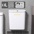 Kitchen trash can bathroom with lid crevice garbage storage bucket for home wall mounted installation-free multi-purpose trash can