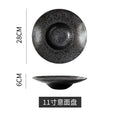 Japanese retro ceramic dinnerware creative straw hat plate - restaurant & hotel pasta plate, deep dish, dessert presentation, soup plate