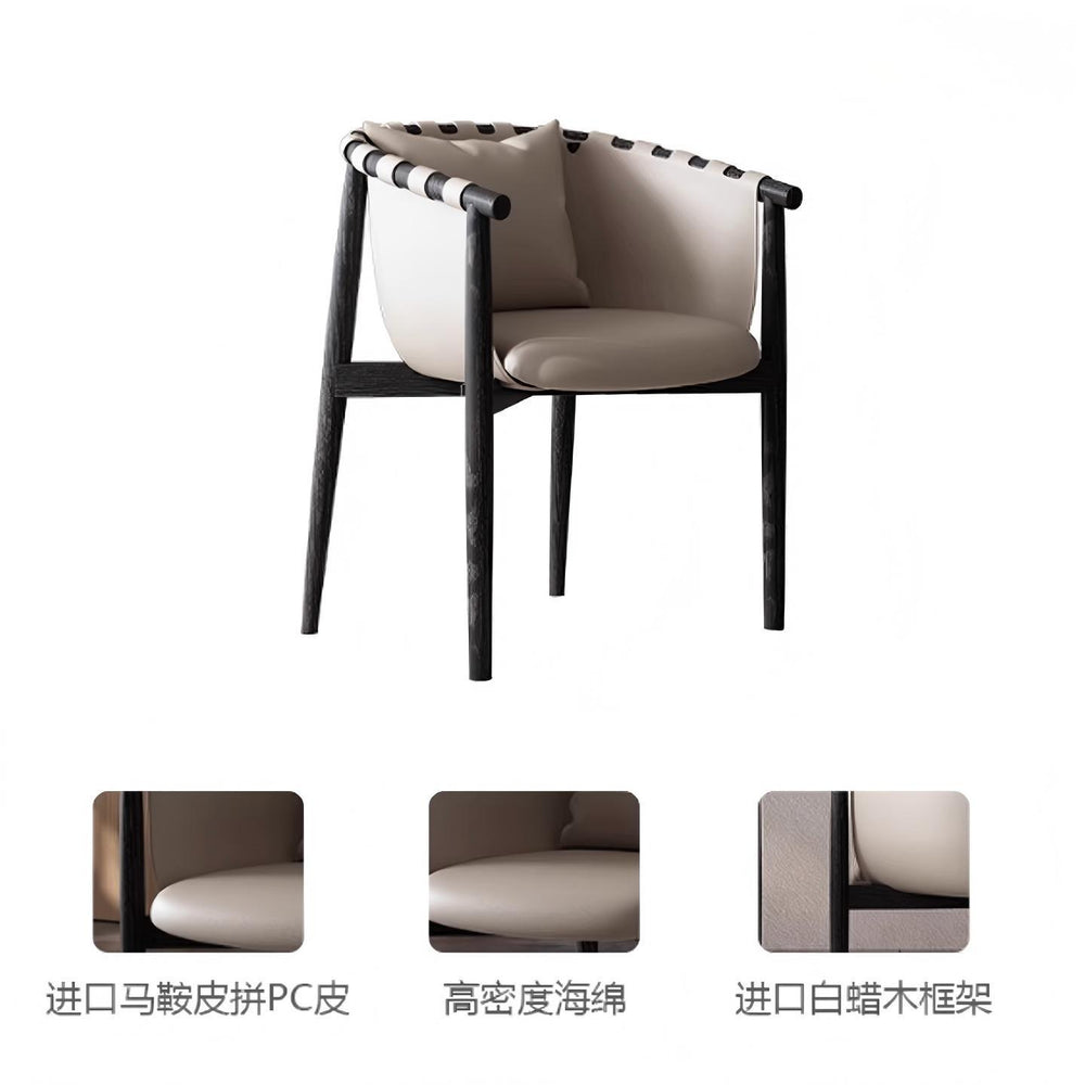 Scandinavian solid wood dining chair for home restaurant backrest chair chair modern casualaccessible luxury hotel chair saddle chair