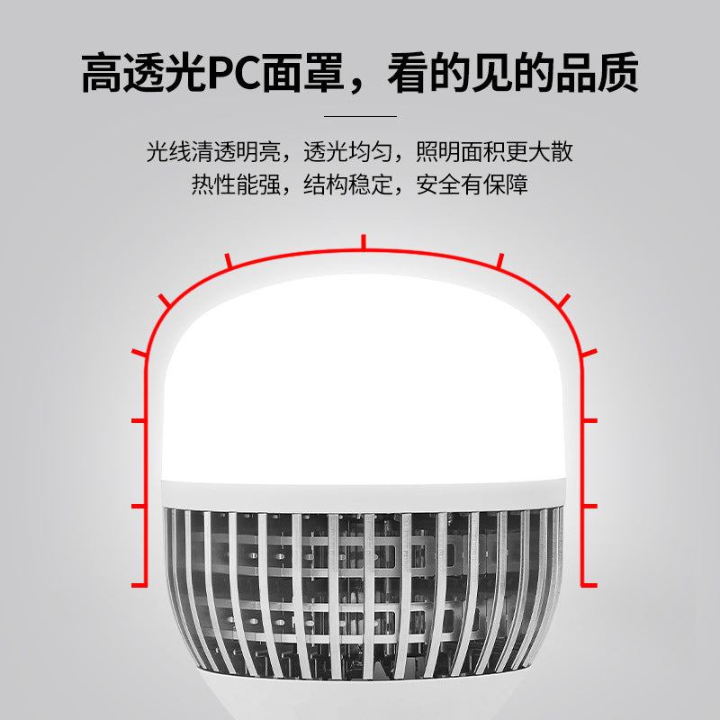 Factory workshop lighting bulb led high power fin bulb E27 large screw commercial household lighting energy saving
