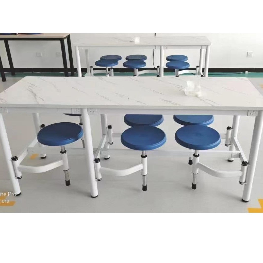 Canteen dining table conjoined combination school students 6 people 4 people factory staff dining room hanging stool company dining room dining table and chairs
