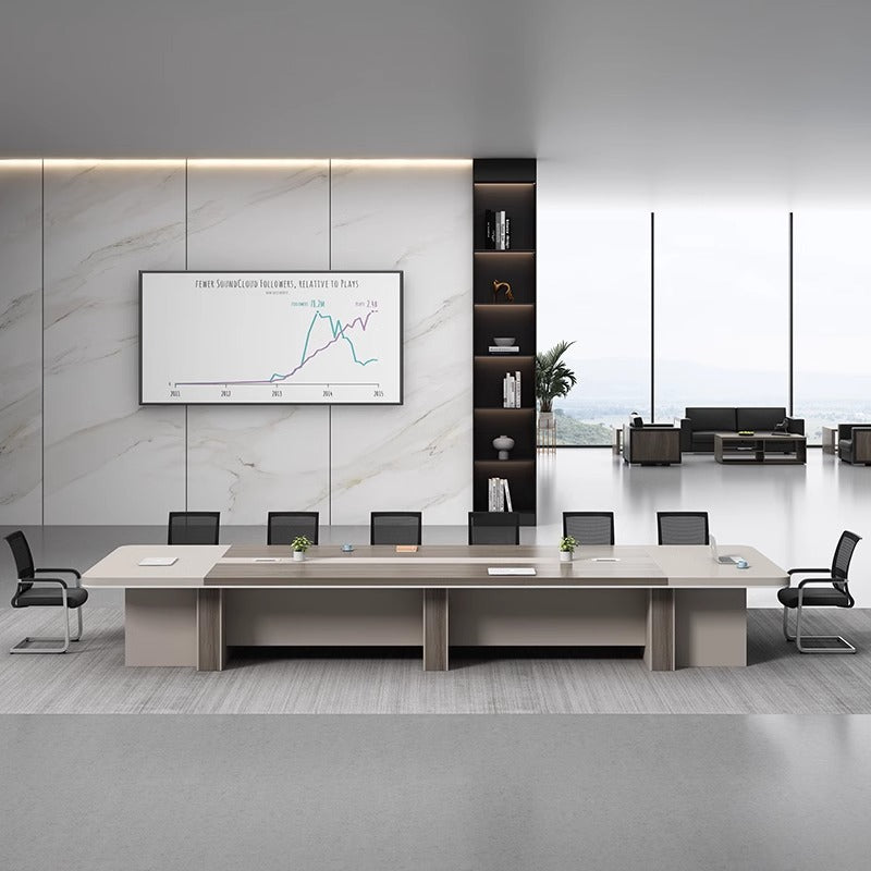 Saint-li conference table - rectangular meeting table for negotiations, modern minimalist design, large rectangular conference table