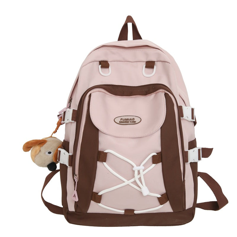 Student backpack Girls schoolbag Middle school student backpack Large capacity Junior high school backpack