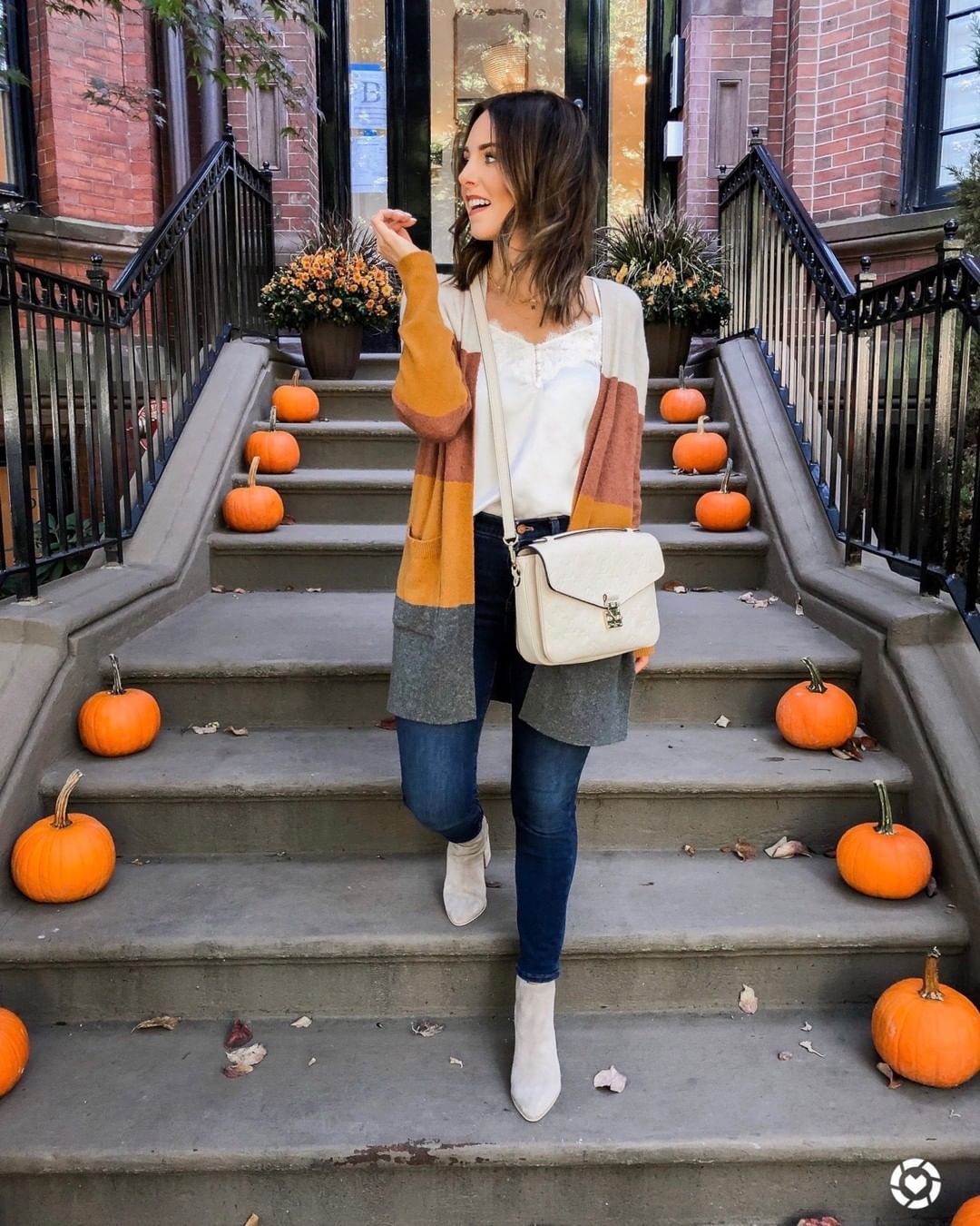 Spot! MY055 striped sweater bag multi-color cardigan color matching jacket top