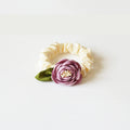 Beautiful camellia hair tie for girls, side braided hair accessories, low ponytail hair tie, leather headband