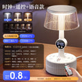 Rechargeable bedside night light with outlet, touch & remote control, multifunctional all-in-one eye-caring bedroom sleep lamp