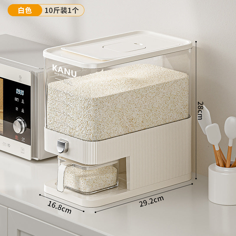 Rice bucket press-type automatic rice delivery household insect-proof and moisture-proof sealed rice storage tank large-capacity rice noodle miscellaneous grain storage bucket