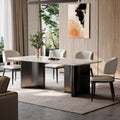 Kali ice jade thickened full support natural marble dining table rectangular italian normcoreaccessible luxury style grid dining table