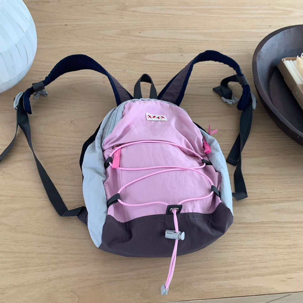 School bag university women's simple backpack nylon mountaineering bag small light cycling sports school bag travel bag