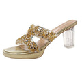 2026 summer new arrivals: plus size (us 5-11) high heel slides - crystal heel, platform, european & american fashion, single strap