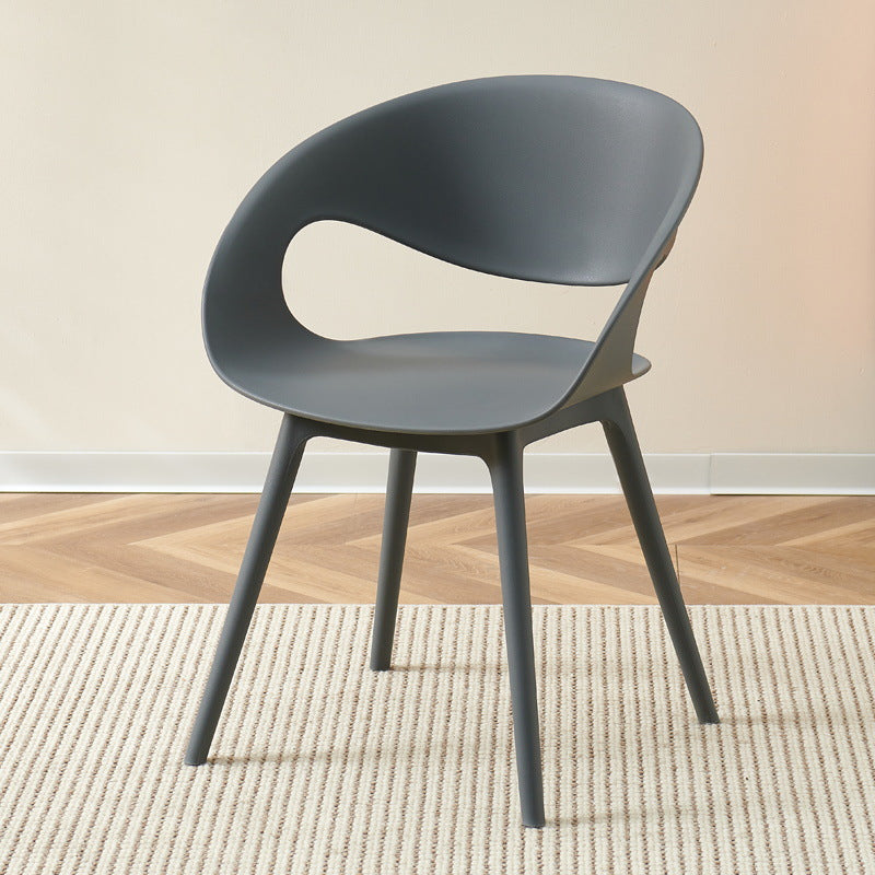 Scandinavianthickened plastic dining chair modern popular cafe dessert shop back chair casual engineering desk chair for home
