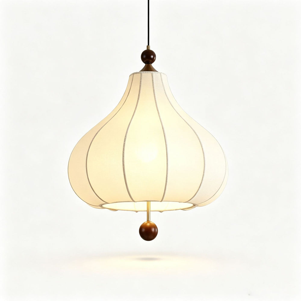 New chinoiserie fabric gourd chandelier zen tea room restaurant single head chandelier b&b retroprinting atmosphere chandelier