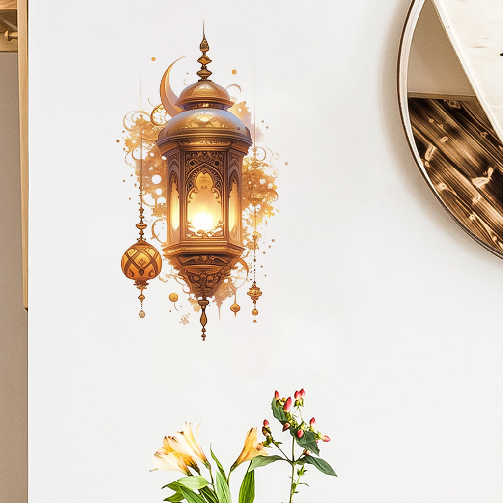 Cross-border   holiday decoration exquisite lighting stickers family warm room wall stickers wholesale