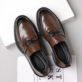 Genuine leather men's loafers - slip-on leather shoes for men - comfortable business casual style - slip-on leather shoes