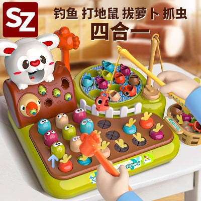 Large whack-a-mole kids toy - early education & brain training game machine for toddlers, stress relief, gift for boys & girls ages 1-3