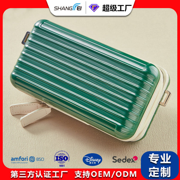 Korean version PP clutch bag 8 inch oblique span cosmetic bag custom logo mini travel storage bag overnight bag dinner bag