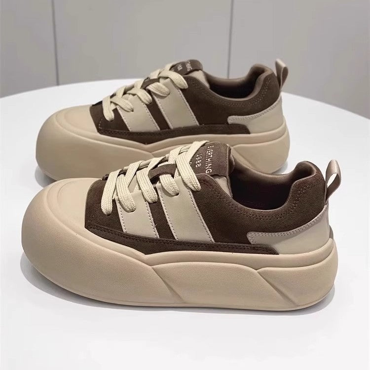 Retro maillard bread shoes women's 2026autumnew arrival super popular inseasiest for matchthick solecasual german training sneakers