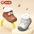 Toddler shoes for boys and girls, autumn/winter, baby cotton shoes, fleece-lined, soft sole, ages 0-1-3 years, warm baby shoes