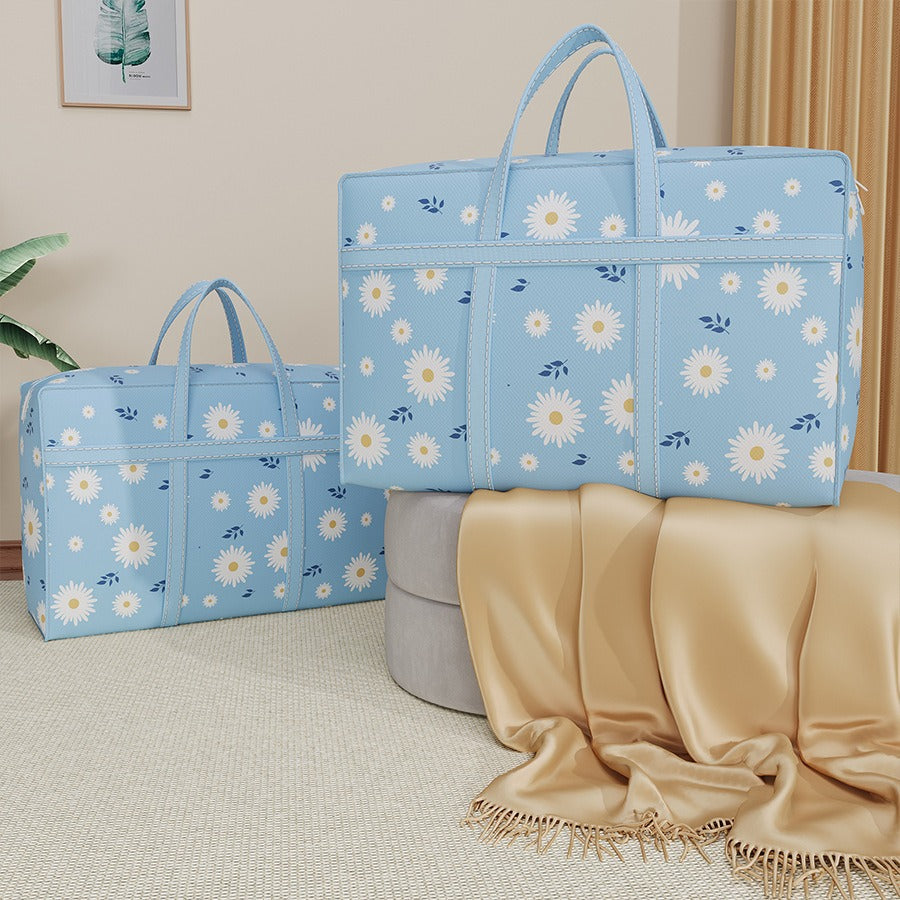 Daisy quilt bag, hand-held storage, luggage storage, wardrobe sorting, storage box, home folding moving bag.