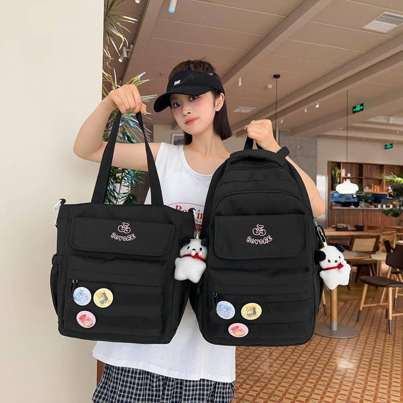 School bag for female high school students Large capacity for junior high school students Girls backpack for primary school students Grades 3-6 Lightweight backpack