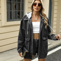 Ebay european and american cross-border foreign trade women's clothing autumn new  independent station washed casual denim jacket tops