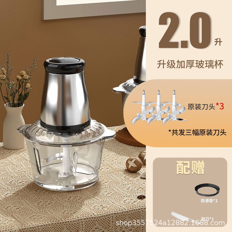 stainless steel meat grinder small for home mixer dumpling meat filling large capacity automatic food processor wholesale